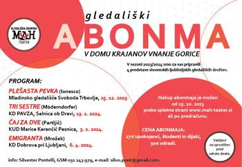 1. abonmajska predstava Plešasta pevka