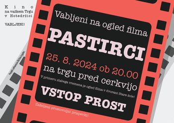 Kino na vaškem trgu v Hotedršici