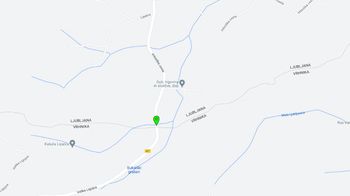 Delna zapora ceste R2 407/1145 Ljubljanica - Vrhnika v km 9,000