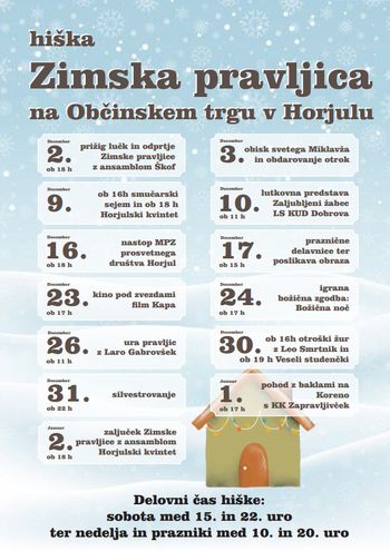 Koledar dogodkov Zimske pravljice Koledar dogodkov Zimske pravljice