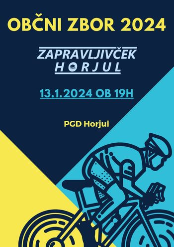 Vabilo na občni zbor Kolesarskega kluba Zapravljivček Horjul