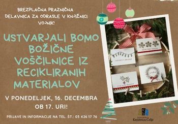 USTVARJALNA DELAVNICA ZA ODRASLE