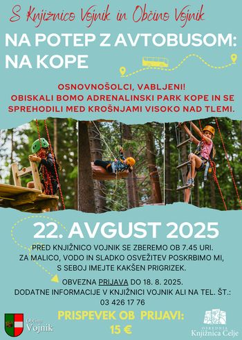 POLETNI POTEP S KNJIŽNICO VOJNIK – GREMO NA KOPE!