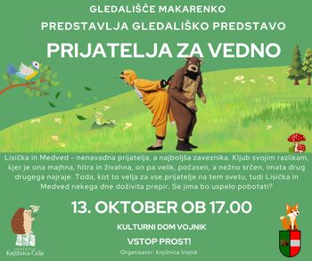 GLEDALIŠKA PREDSTAVA ZA OTROKE - PRIJATELJA ZA VEDNO