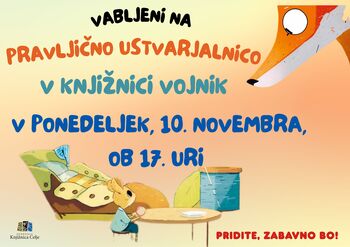 PRAVLJIČNA USTVARJALNICA V KNJIŽNICI VOJNIK
