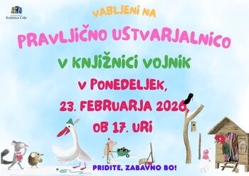 PRAVLJIČNA USTVARJALNICA - KNJIŽNICA VOJNIK