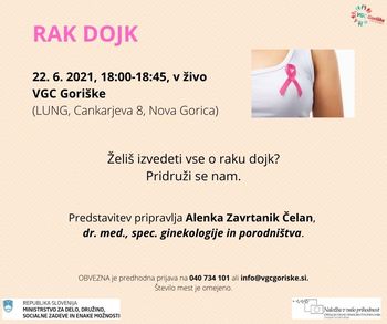 Brezplačno predavanje o RAKU DOJK