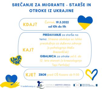 Srečanje za starše in otroke iz Ukrajine 