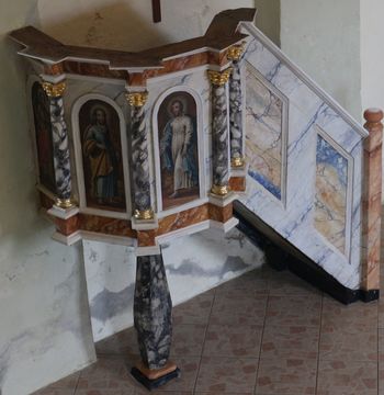 Obnovljena prižnica pri Šmohorju