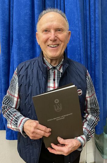 Predsednik DU HORJUL Matko Zdešar je prejel priznanje ZDUS-a za leto 2025