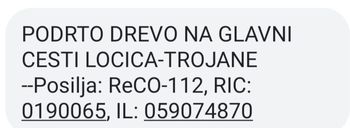 Podrto drevo na cesti - PGD Prekopa Čeplje Stopnik