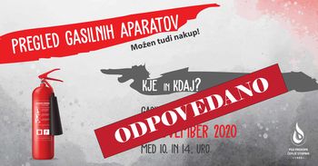 Odpoved pregleda gasilnikov