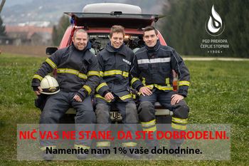 En odstotek dohodnine za prekopske gasilce