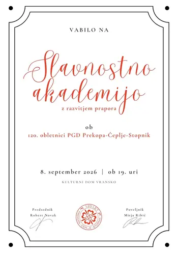 120 let pozneje – na isti dan, z enakim poslanstvom 120 let pozneje – na isti dan, z enakim poslanstvom