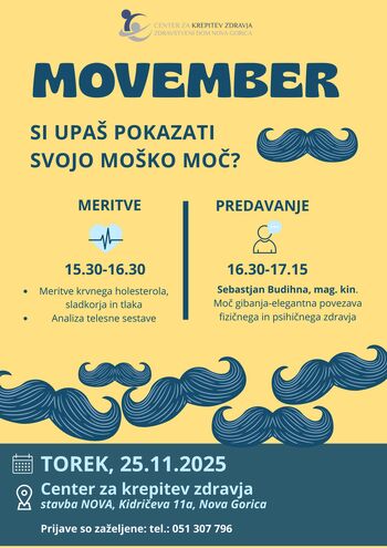 MOVEMBER - SI UPAŠ POKAZATI SVOJO MOŠKO MOČ?
