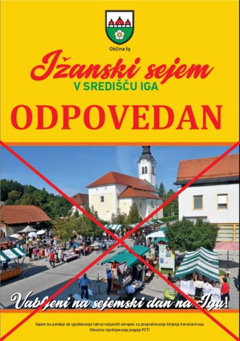 Ižanski sejem odpovedan