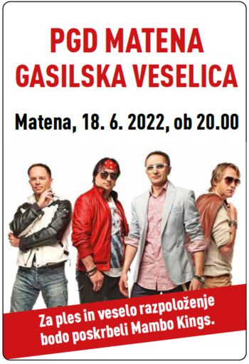 Gasilska veselica PGD Matena