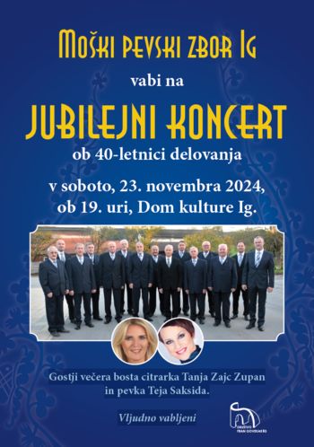 Koncert Moškega pevskega zbora Ig 