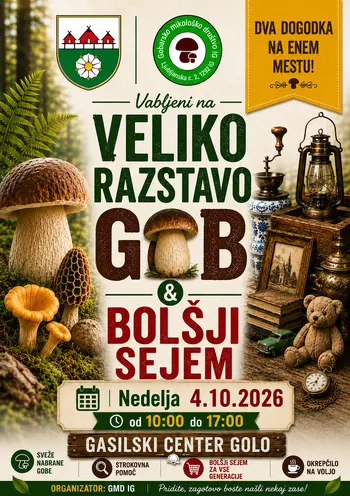 Velika razstava gob in bolšji sejem