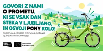 Prispevaj svoj pogled na promet v Ljubljanski urbani regiji in osvoji zelenega Ponyja