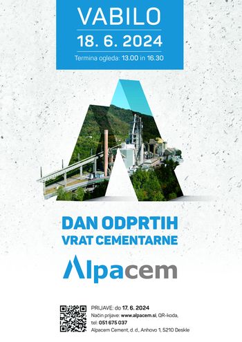 Vabilo na dan odprtih vrat cementarne Alpacem Cement