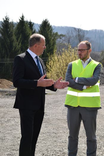 Obisk ministra za infrastrukturo Jerneja Vrtovca v občini Dobrova - Polhov Gradec