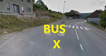 Obvestilo o spremembi lokacije avtobusnih postajališč v središču Polhovega Gradca v času trajanja gradbišča