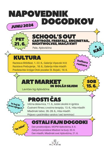 Kaj bo junija dogajalo v Hiši mladih? 