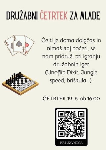 DRUŽABNI ČETRTEK ZA MLADE