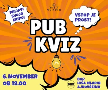 PUB KVIZ V BAR HIŠA MLADIH