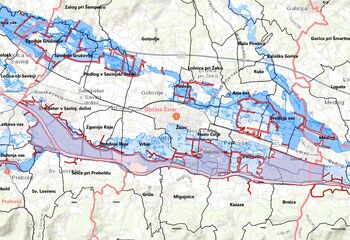 Javno naznanilo o javni razgrnitvi študije variant / predinvesticijske zasnove, okoljskega poročila in predloga DPN za zmanjšanje poplavne ogroženosti SSD
