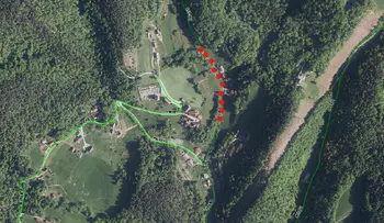 Zapora ceste Železno Hramše