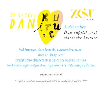 Ta veseli dan kulture - prost vstop v Ekomuzej in Savinovo hišo