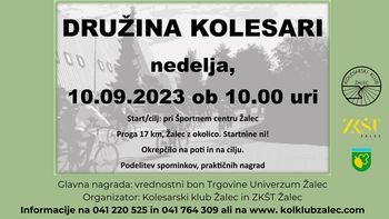 Družina kolesari 10. izvedba kolesarske prireditve