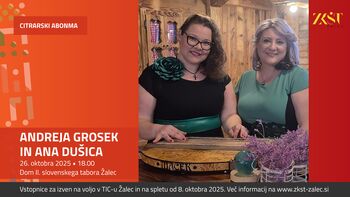  Koncert: Andreja Grosek in Ana Dušica, citr. abonma in za izven