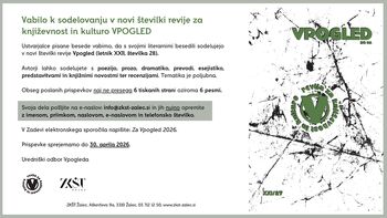 Vabilo k sodelovanju v novi številki revije Vpogled