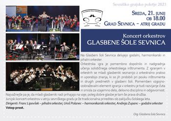 Sevniško Grajsko poletje - Koncert orkestrov glasbene šole Sevnica