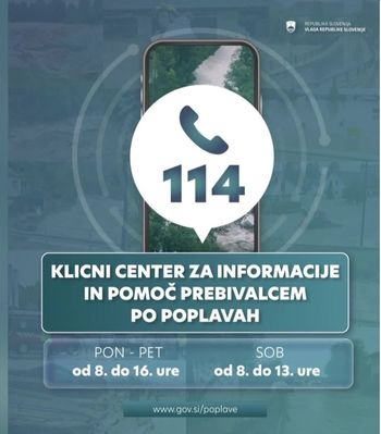 Zaživel klicni center za obnovo po poplavah na številki 114