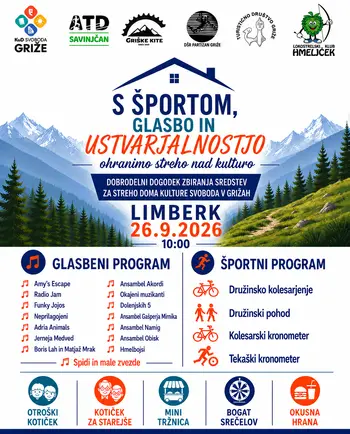 Dobrodelna prireditev v Limberku -  S športom, glasbo in ustvarjalnostjo ohranimo streho nad kulturo