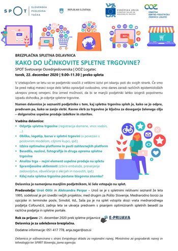 Brezplačna spletna delavnica: Kako do učinkovite spletne trgovine?