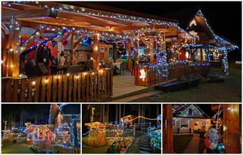 FOTO: Toni Štrigl iz Selovca z več kot 25.000 lučkami okrasil svoje posestvo