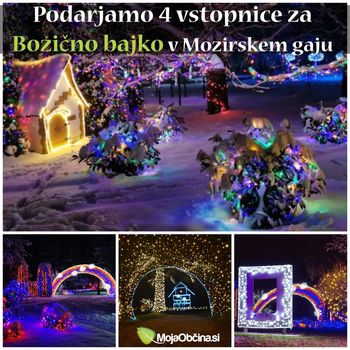 Znani sta srečni nagrajenki nagradne igre Božična bajka v Mozirskem Gaju