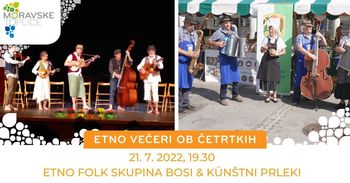 Etno četrtkov večer: Etno folk skupina Bosi in Künštni Prleki