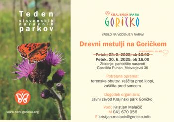 Vodenje v naravi DNEVNI METULJI NA GORIČKEM - Motvarjevci Vodenje v naravi DNEVNI METULJI NA GORIČKEM - Motvarjevci