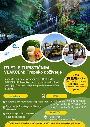 Izlet z vlakcem Tropsko doživetje 