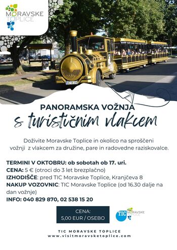Panoramske sobotne vožnje s turističnim vlakcem