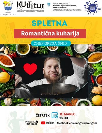 SPLETNA ROMANTIČNA KUHARIJA OB 8. MARCU: Z GREGO ŠMIDOM SKOZI ŽELODEC