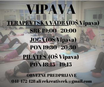 Vodene vadbe v Vipavi Vodene vadbe v Vipavi