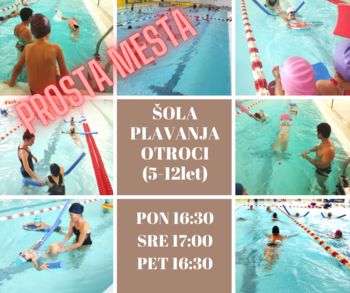 Šola plavanja otroci (5 - 12 let) - januarja sprejemamo nove vpise