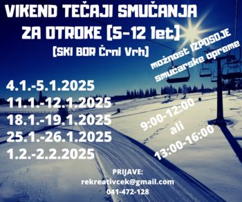 VIKEND TEČAJI SMUČANJA (5-12let)